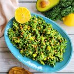Gut-Healthy Kale Avocado Salad with Lemon an fresh anti-inflammatory salad